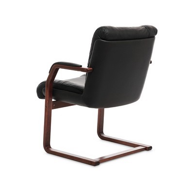 Master C (Черная кожа/темный орех) Конференц-кресло