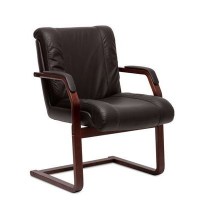 Master C (Коричневая кожа/темный орех) Конференц-кресло