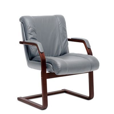 Master C (Серая кожа/темный орех) Конференц-кресло