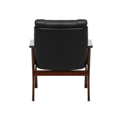 Master D (Черная кожа/темный орех) Конференц-кресло