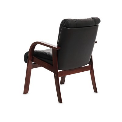 Master D (Черная кожа/темный орех) Конференц-кресло