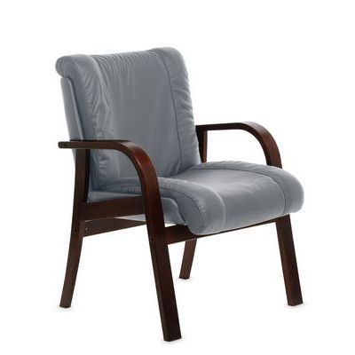 Master D (Серая кожа/темный орех) Конференц-кресло