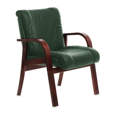 Master D (Зеленая кожа/темный орех) Конференц-кресло