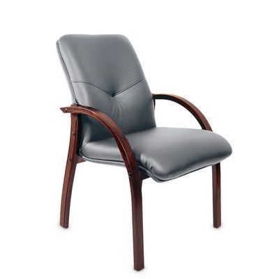 Mercury D (Серая кожа/темный орех) Конференц-кресло