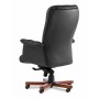 Messina A (Черная кожа/темный орех) Кресло руководителя