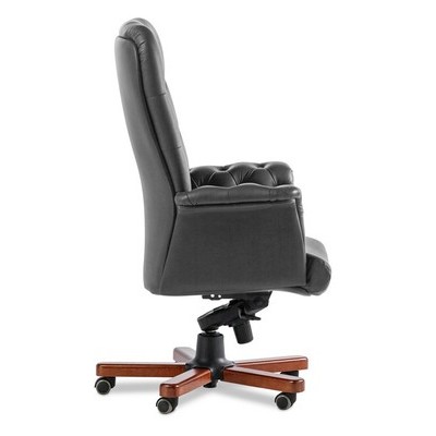 Messina A (Черная кожа/темный орех) Кресло руководителя