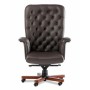 Messina A (Коричневая кожа/темный орех) Кресло руководителя