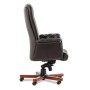 Messina A (Коричневая кожа/темный орех) Кресло руководителя