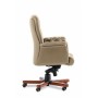 Messina B (Бежевая кожа/темный орех) Кресло руководителя