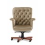 Messina B (Бежевая кожа/темный орех) Кресло руководителя