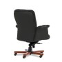 Messina B (Черная кожа/темный орех) Кресло руководителя