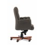 Messina B (Коричневая кожа/темный орех) Кресло руководителя