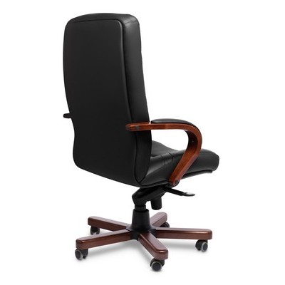 Minister A (Черная кожа/темный орех) Кресло руководителя