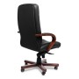 Minister A (Черная кожа/темный орех) Кресло руководителя