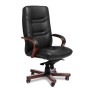 Minister A (Черная кожа/темный орех) Кресло руководителя