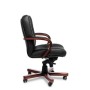Minister B (Черная кожа/темный орех) Кресло руководителя