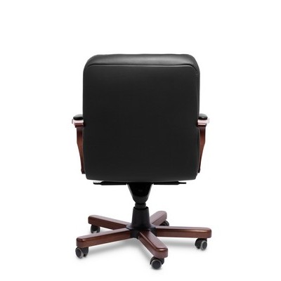 Minister B (Черная кожа/темный орех) Кресло руководителя