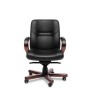Minister B (Черная кожа/темный орех) Кресло руководителя