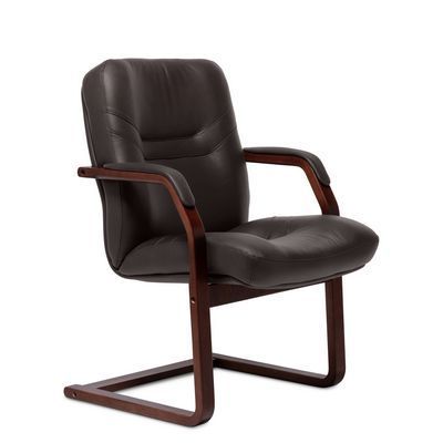 Minister C (Коричневая кожа/темный орех) Конференц-кресло
