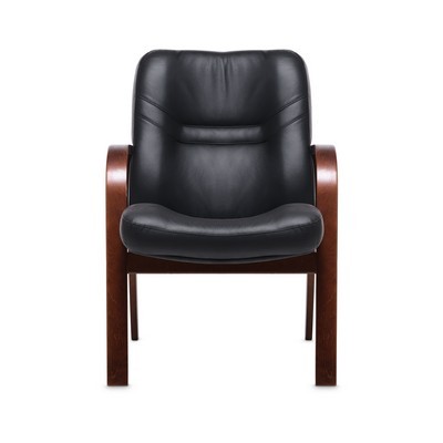 Minister D (Черная кожа/темный орех) Конференц-кресло