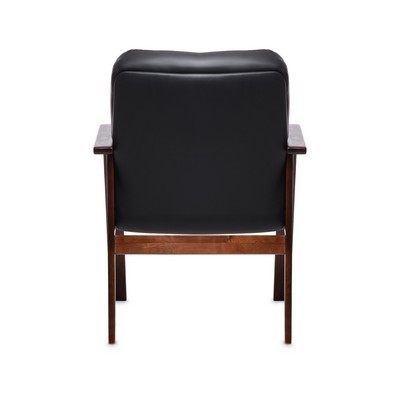 Minister D (Черная кожа/темный орех) Конференц-кресло