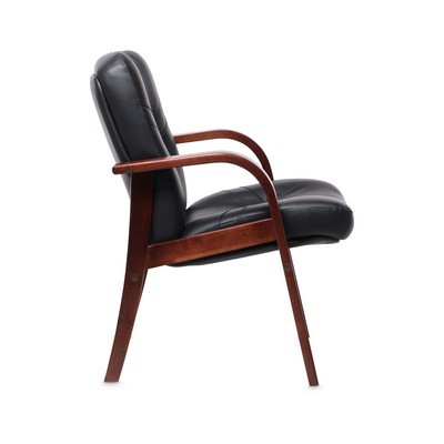 Minister D (Черная кожа/темный орех) Конференц-кресло