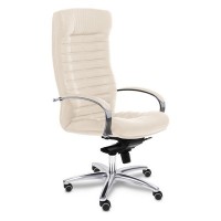 Orion Chrome A (Бежевая кожа) Кресло руководителя