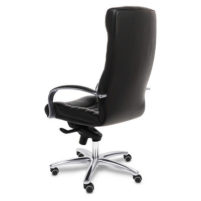 Orion Chrome A (Черная кожа) Кресло руководителя