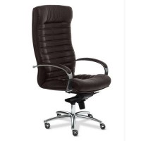 Orion Chrome A (Коричневая кожа) Кресло руководителя