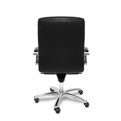 Orion Chrome B (Черная кожа) Кресло руководителя