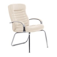 Orion Chrome D (Бежевая кожа) Конференц-кресло