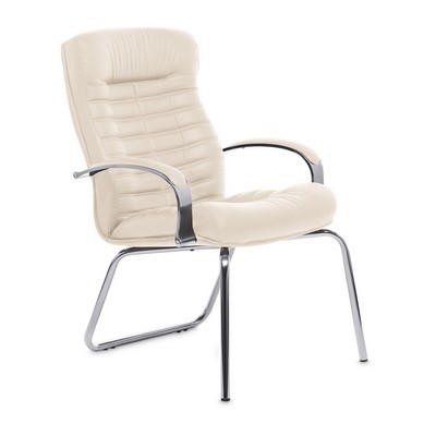 Orion Chrome D (Бежевая кожа) Конференц-кресло