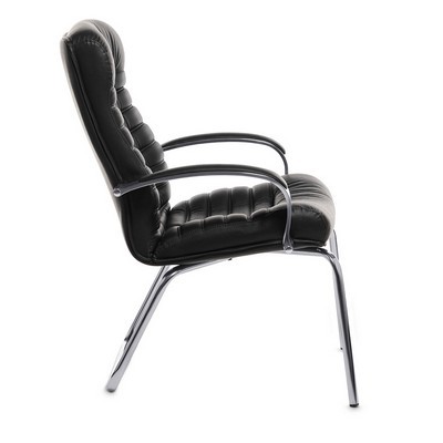 Orion Chrome D (Черная кожа) Конференц-кресло