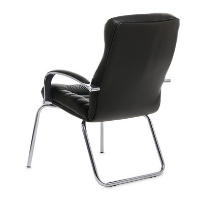 Orion Chrome D (Черная кожа) Конференц-кресло