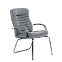 Orion Chrome D (Серая кожа) Конференц-кресло