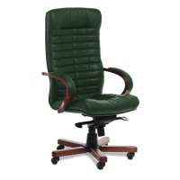 Orion Wood A (Зеленая кожа/темный орех) Кресло руководителя