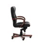 Orion Wood B (Черная кожа/темный орех) Кресло руководителя