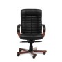 Orion Wood B (Черная кожа/темный орех) Кресло руководителя