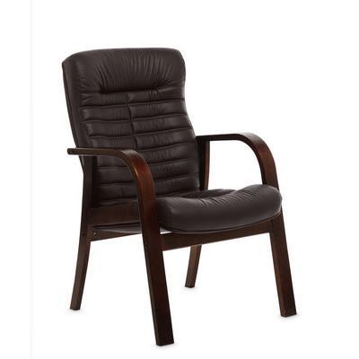 Orion Wood D (Коричневая кожа/темный орех) Конференц-кресло