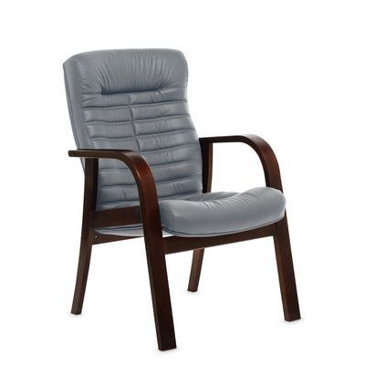 Orion Wood D (Серая кожа/темный орех) Конференц-кресло