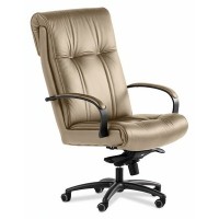 Paris Black A (Бежевая кожа) Кресло руководителя