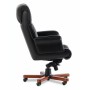 Paris Lux A (Черная кожа/темный орех) Кресло руководителя
