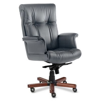 Paris Lux A (Серая кожа/темный орех) Кресло руководителя