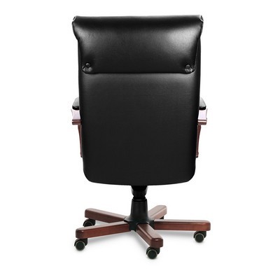 Paris A (Черная кожа/темный орех) Кресло руководителя