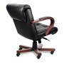 Paris B (Черная кожа/темный орех) Кресло руководителя