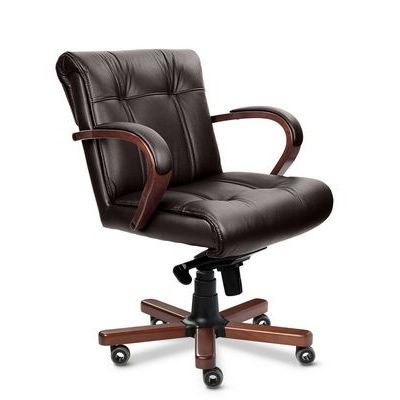 Paris B (Коричневая кожа/темный орех) Кресло руководителя