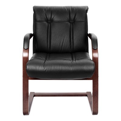 Paris C (Черная кожа/темный орех) Конференц-кресло