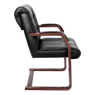 Paris C (Черная кожа/темный орех) Конференц-кресло