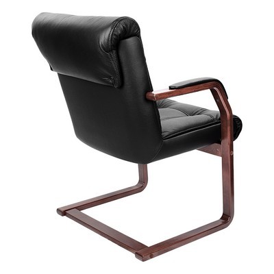 Paris C (Черная кожа/темный орех) Конференц-кресло