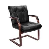 Paris C (Черная кожа/темный орех) Конференц-кресло